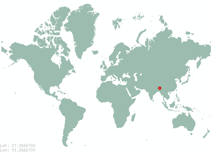 Thebong in world map